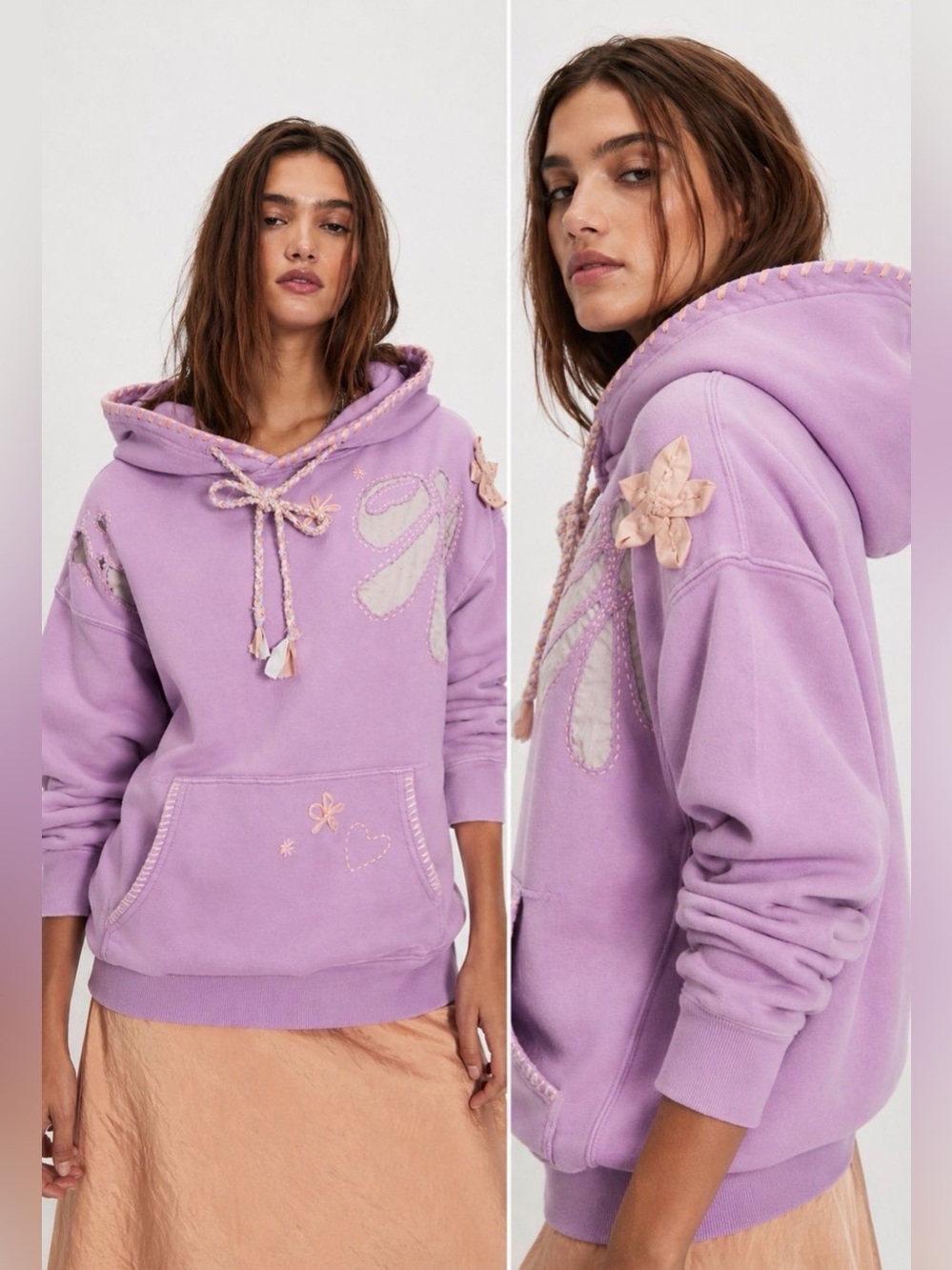 Free People Love Letters Hoodie NWT Size Small Sold Out